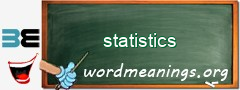 WordMeaning blackboard for statistics